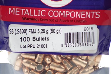 PRVI 6,35 Browning / .25 ACP 50grs 100 szt