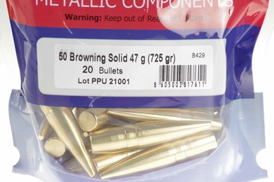 50 Cal Browning 725 gr Solid 20szt.